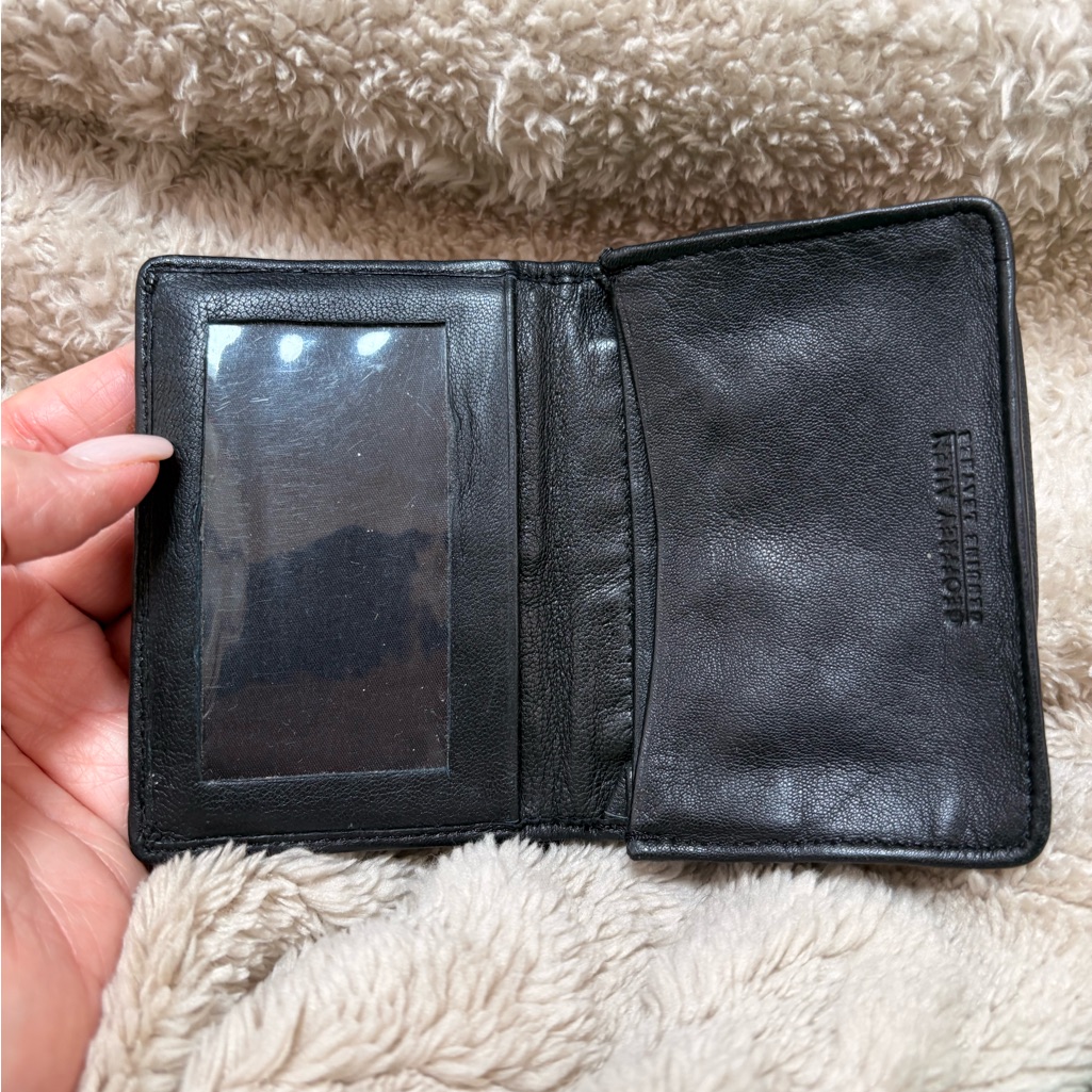 Geoffrey Allen Genuine Black Leather Card Holder Geoffrey Allen Genuine Black Leather Card Holder